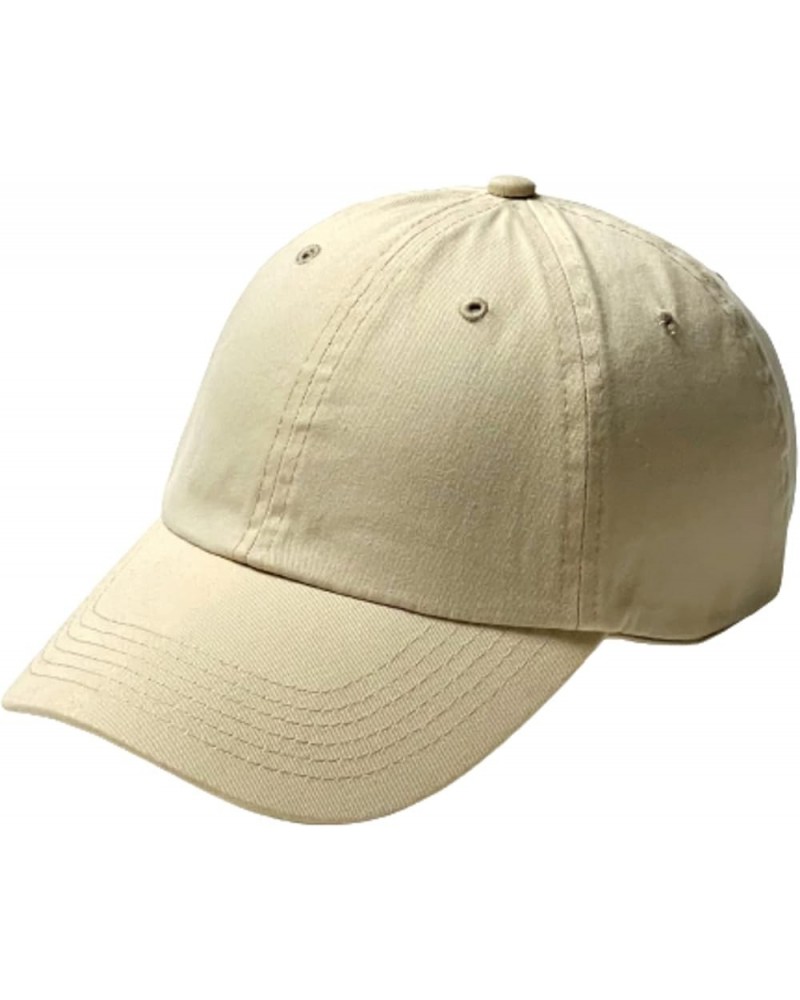 Classic Low Profile 100% Cotton Hat Men Women Unisex Blank Baseball Cap Dad Hat Adjustable Unstructured Plain Cap Beige $10.0...