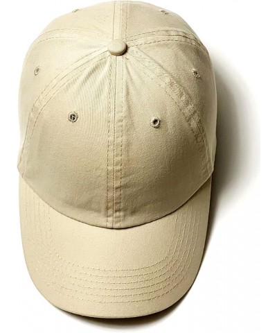 Classic Low Profile 100% Cotton Hat Men Women Unisex Blank Baseball Cap Dad Hat Adjustable Unstructured Plain Cap Beige $10.0...