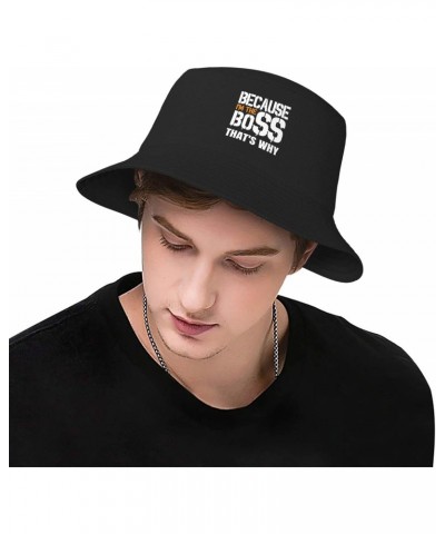 Because I'm The Boss That's Why Stay Cool and Stylish with Our Trendy Bucket Hats - Perfect for Summer Fun and Outdoor Advent...