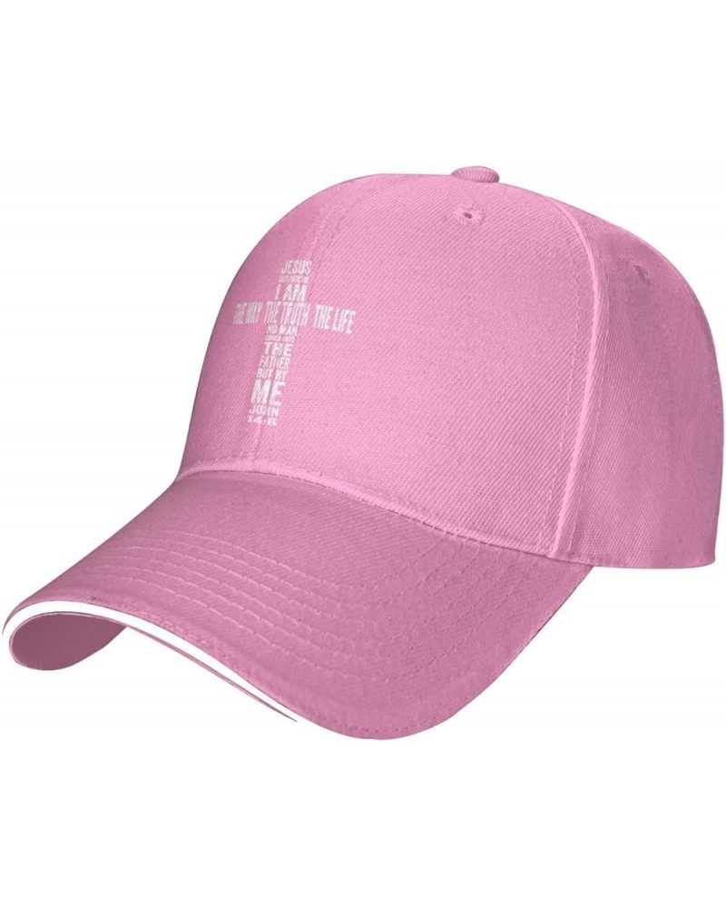 Jesus Christ Shirt The Way, The Truth Baseball Cap Men Ponytail Hat Women Dad Hat Sun Hat Trucker Hat Black Pink $10.39 Baseb...