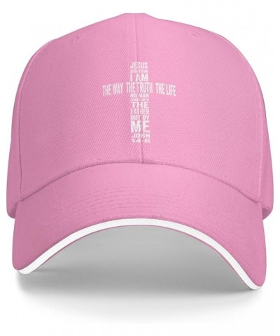 Jesus Christ Shirt The Way, The Truth Baseball Cap Men Ponytail Hat Women Dad Hat Sun Hat Trucker Hat Black Pink $10.39 Baseb...