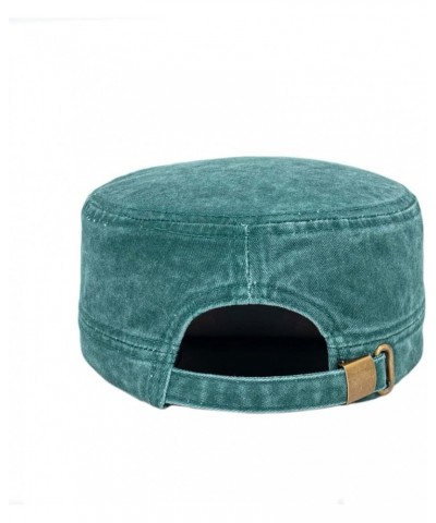 Washed Cotton Plain Cadet Army Cap Classic Military Hat Men Women Fashion Hat Green $9.99 Baseball Caps