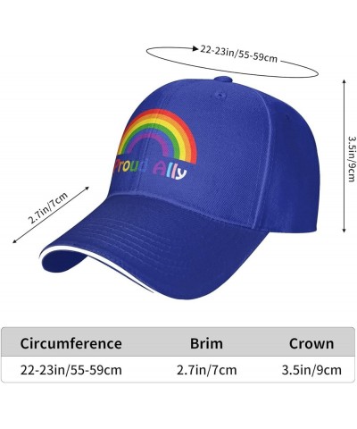 Pride Month LGBTQ Gay Pride Ally Baseball Cap Hats for Men Women Sun Hat Dad Hats Running Workouts Hats Blue $9.84 Baseball Caps