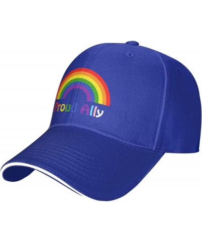 Pride Month LGBTQ Gay Pride Ally Baseball Cap Hats for Men Women Sun Hat Dad Hats Running Workouts Hats Blue $9.84 Baseball Caps