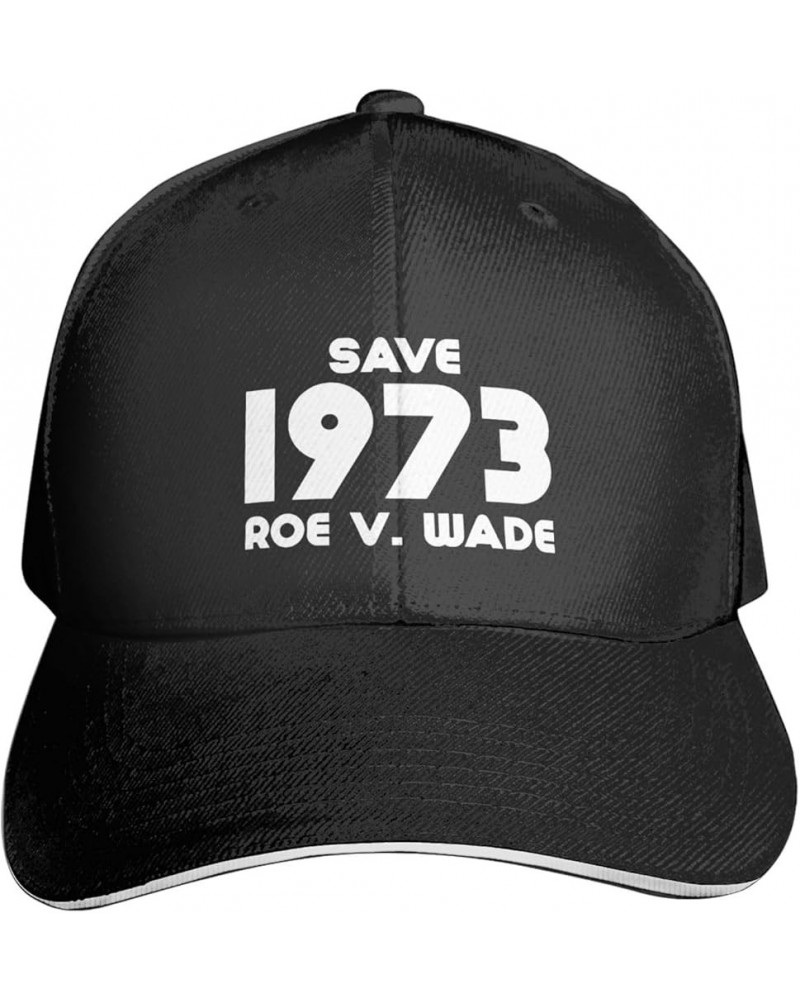 Save Defend Pro Roe 1973 Baseball Cap Trendy Sandwich Caps Trucker Hat Curved Visor Headwear for Men Women Black $9.00 Baseba...