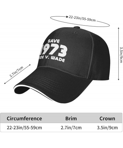 Save Defend Pro Roe 1973 Baseball Cap Trendy Sandwich Caps Trucker Hat Curved Visor Headwear for Men Women Black $9.00 Baseba...