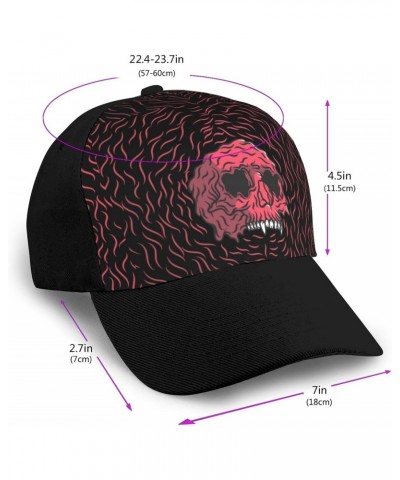 Horrible Skull Baseball Cap Women Men Hat Outdoor Leisure Sun Hat Adjustable Truck Driver Baseball Caps Dad Hats Black $13.17...