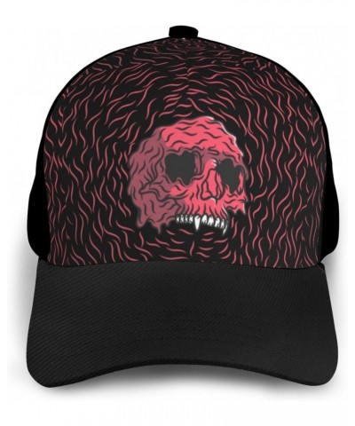 Horrible Skull Baseball Cap Women Men Hat Outdoor Leisure Sun Hat Adjustable Truck Driver Baseball Caps Dad Hats Black $13.17...