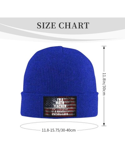 I'm a Math Teacher of Course I Have Problems Cozy Knitted Hat for Winter - Warm Comfort Black Blue $12.21 Skullies & Beanies