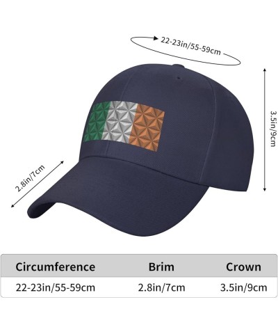 Adjustable Flag of Ireland with Polygon Effect Baseball Cap Women Men Hat Truck Driver Baseball Caps Sun Hats Navy Blue $12.9...