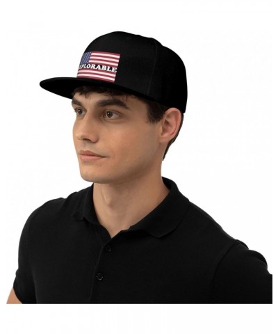 Men Women Adjustable Baseball Caps, Deplorable American Flag Unisex Plain Hats Vintage Trucker Dad Cap Black Black $8.81 Base...