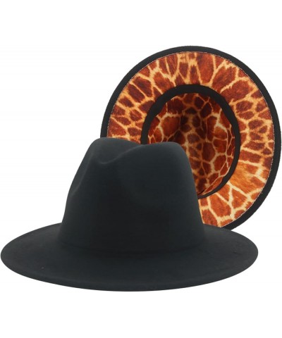 Hats for Women Fedoras Women Hat Felt Accessories Patchwork Zebra Leopard Luxury Cowboy Fedora 2 $13.95 Fedoras