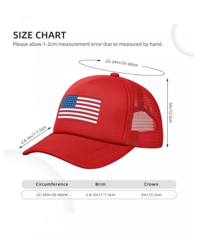 48-Star-Us-Flag Men/Women Adjustable Mesh Hat Trucker Hats Golf Baseball Cap Outdoor Sports Caps Red $11.00 Baseball Caps