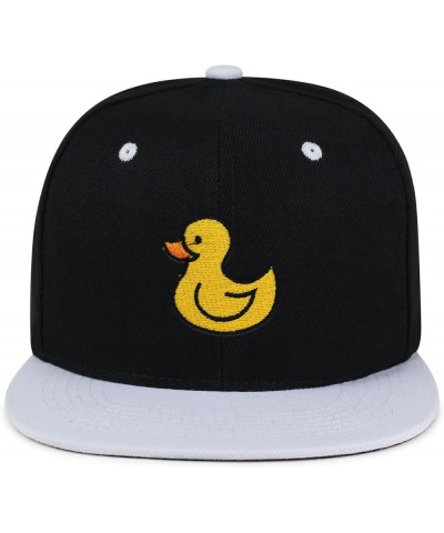 Duck Hip-Hop Snapback Hat Embroidered Baseball Cap Rubberduck Toy 23. Black/White $11.74 Baseball Caps