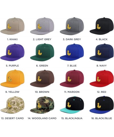 Duck Hip-Hop Snapback Hat Embroidered Baseball Cap Rubberduck Toy 23. Black/White $11.74 Baseball Caps