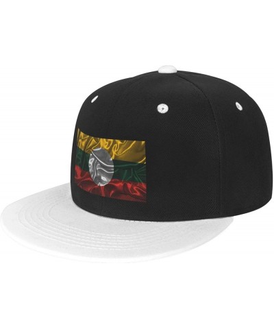 Silk Style Flag of The Shan State Baseball Cap for Men Women Snapback Hat Adjustable Flat Bill Hats White $11.87 Baseball Caps