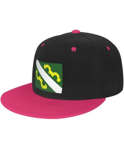 Flag of Maunabo, Puerto Rico Baseball Cap for Men Women Snapback Hat Adjustable Flat Bill Hats Pink $10.88 Baseball Caps