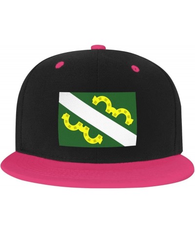 Flag of Maunabo, Puerto Rico Baseball Cap for Men Women Snapback Hat Adjustable Flat Bill Hats Pink $10.88 Baseball Caps