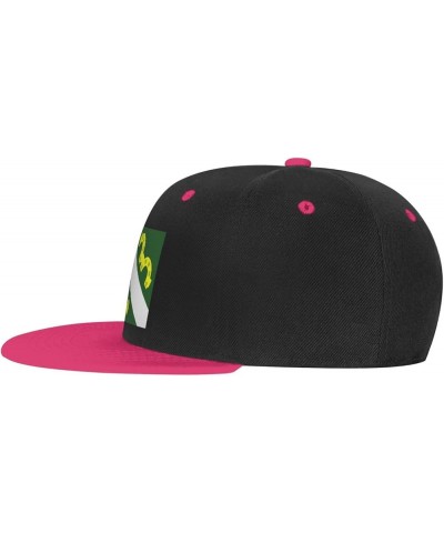 Flag of Maunabo, Puerto Rico Baseball Cap for Men Women Snapback Hat Adjustable Flat Bill Hats Pink $10.88 Baseball Caps