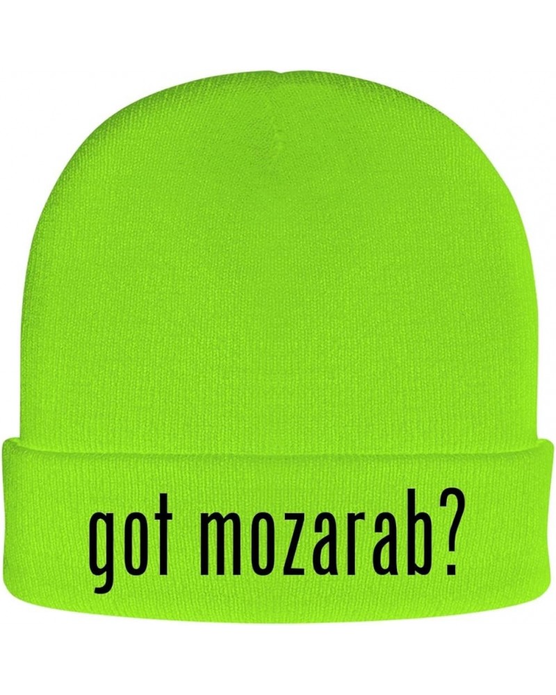 got Mozarab? - Soft Adult Beanie Cap Neon Green $13.29 Skullies & Beanies