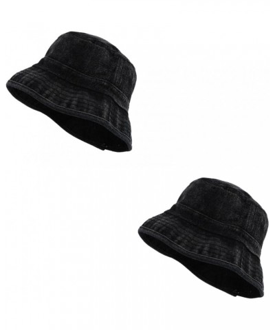 2 Pcs Fisherman's Hat Men and Women Vintage Blackx2pcs $14.55 Bucket Hats