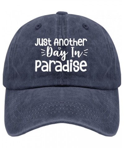 Just Another Day in Paradise Trucker Hat Sports Hat Pigment Black Womens Golf Hat Gifts for Grandma Baseball Cap Navy Blue $1...