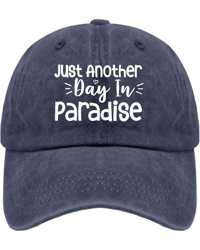 Just Another Day in Paradise Trucker Hat Sports Hat Pigment Black Womens Golf Hat Gifts for Grandma Baseball Cap Navy Blue $1...