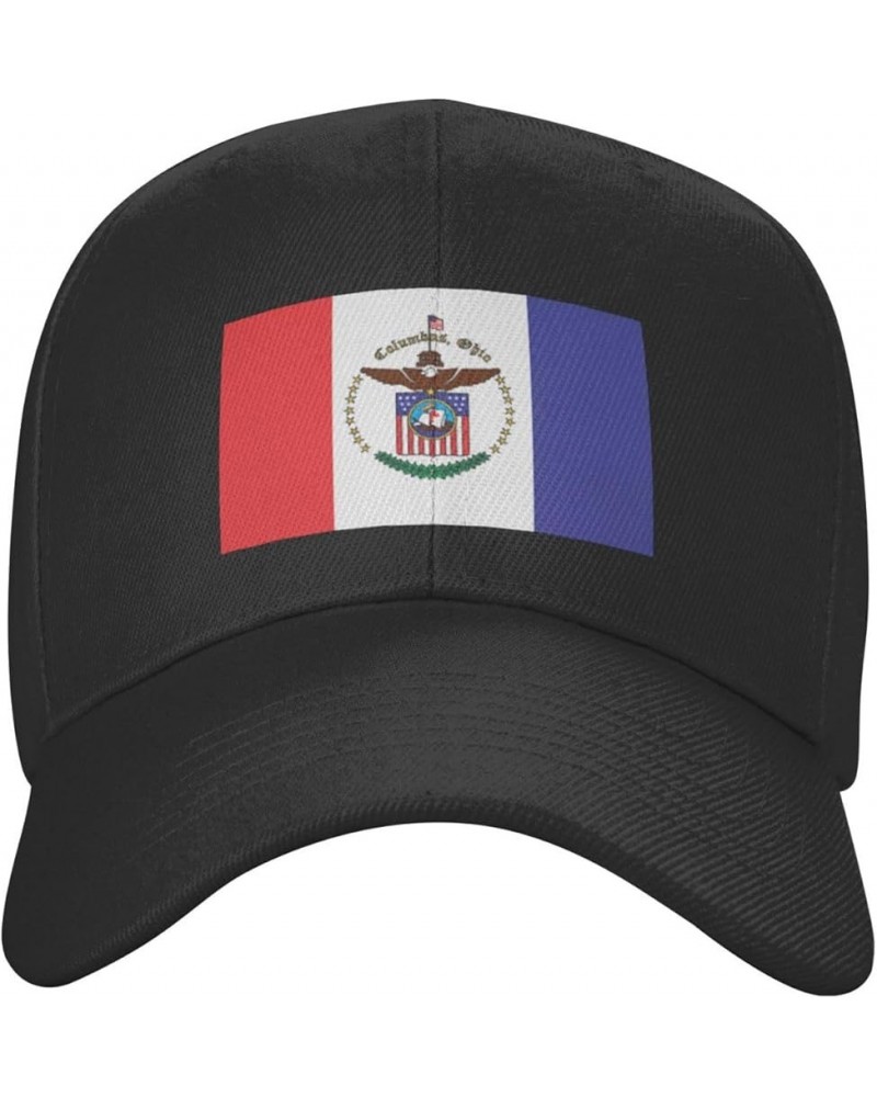 Flag of Columbus, Ohio (1965-1975) Baseball Cap for Men Women Hat Adjustable Truck Driver Baseball Caps Dad Hats Black $12.66...