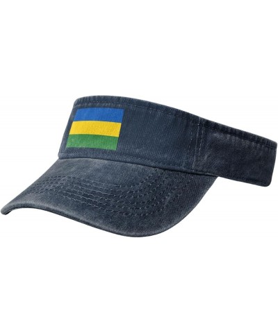 Прапор Лемко-Русинської Республіки Sun Visor Hats for Women Men Adjustable Sports Sun Hats Cotton Golf Cap Navy Blue $11.90 S...