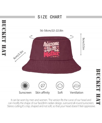 Awesome Like My Son Bucket Hat Bucket Hat Vintage Women Hat for Golf Accessories for Fishing Must Haves Deep Rose $12.75 Buck...