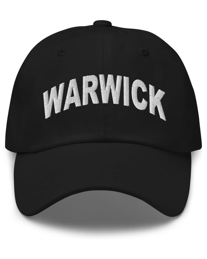 Warwick Rhode Island Hat Warwick RI Cap Embroidered Adjustable Dad Hat Unisex Black $18.00 Baseball Caps