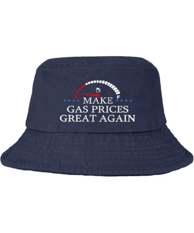 Bucket Hat for Teens Cute Make Prices Great Again Sun Hats Suitable for Beach Sun Outdoor Hat Gift Navy $13.04 Bucket Hats