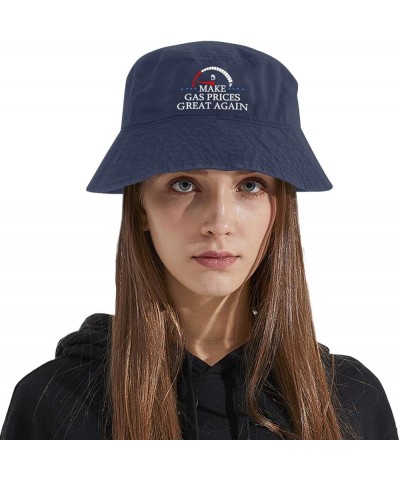 Bucket Hat for Teens Cute Make Prices Great Again Sun Hats Suitable for Beach Sun Outdoor Hat Gift Navy $13.04 Bucket Hats