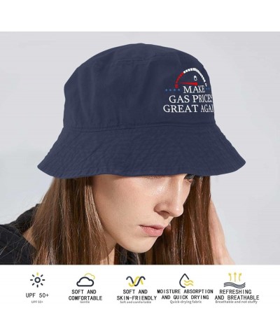 Bucket Hat for Teens Cute Make Prices Great Again Sun Hats Suitable for Beach Sun Outdoor Hat Gift Navy $13.04 Bucket Hats