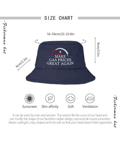 Bucket Hat for Teens Cute Make Prices Great Again Sun Hats Suitable for Beach Sun Outdoor Hat Gift Navy $13.04 Bucket Hats