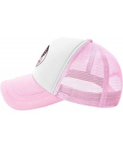 Yin Yang Tree American Britain Flag Men Women Mesh Baseball Cap Pink $16.80 Baseball Caps