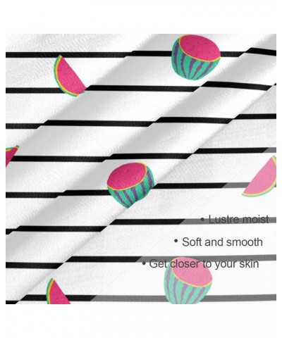 Watermelon Fruit Stripes Womens Hair Scarf 35inch Square Neck Scarf Shawl Wrap Head Wrap $12.38 Scarves