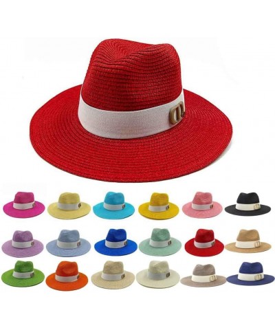 Jazz Cap Summer Hats for Women Men Colorful Sun Hat Outdoor Straw Hat Sun Protection Beach Hat Unisex Straw Hat 18 $15.79 Sun...