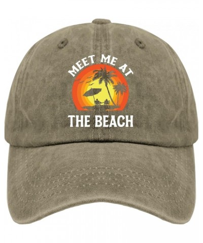 Beach hat Couple Umbrella Meet me at The Beach withh a Beach Scene and Palm Trees in The Background Black Cowboy hat for Men ...