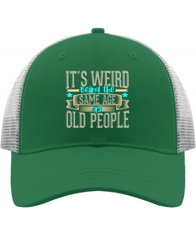 It's Weird Being The Same Age As Old People Hats Party Hat Apricot Fishing Hat Gifts for Girlfriends Running Caps Green $10.5...