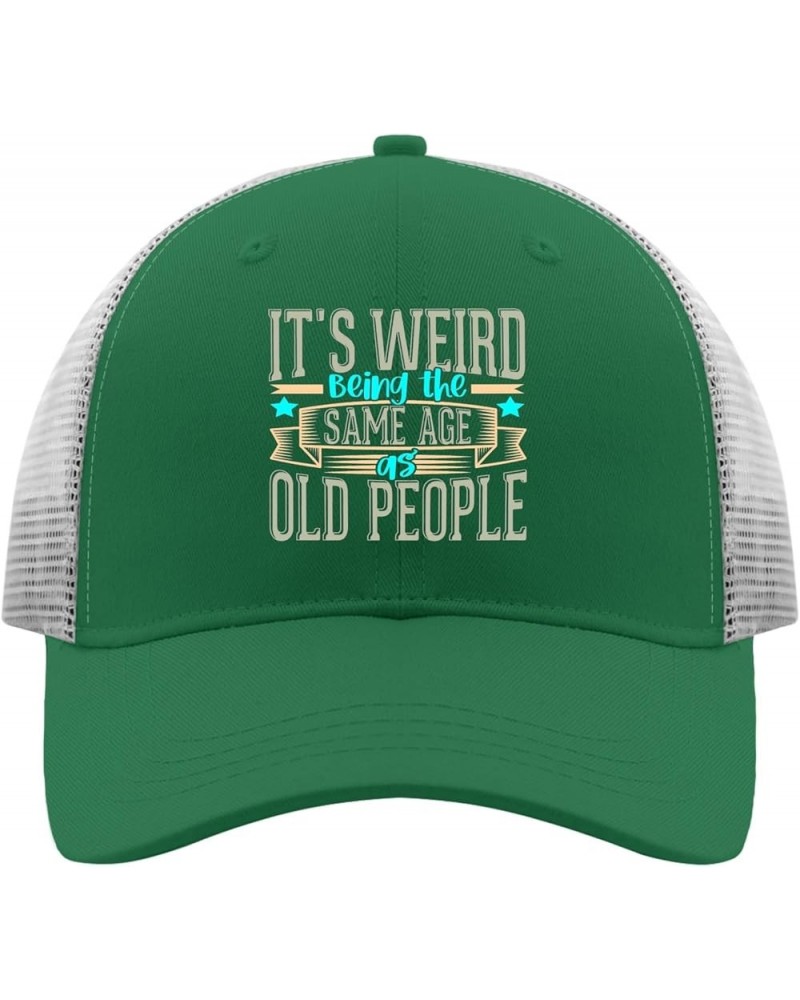 It's Weird Being The Same Age As Old People Hats Party Hat Apricot Fishing Hat Gifts for Girlfriends Running Caps Green $10.5...