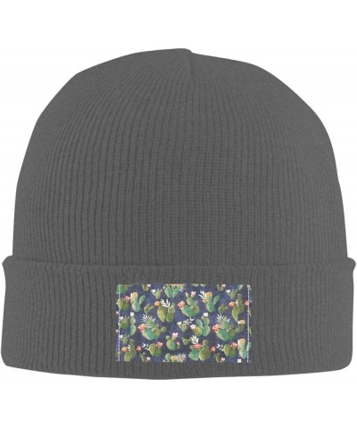 Watercolour Cactus Print Slouchy Beanie for Men Women Hip-Hop Soft Lightweight Running Beanie Adult Hats Deep Heather $10.51 ...