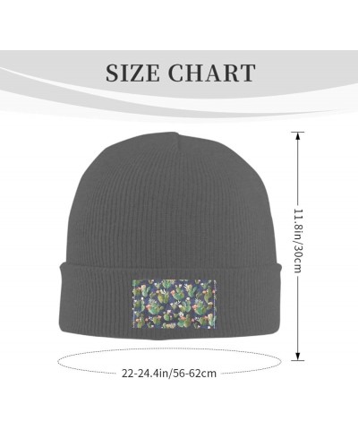 Watercolour Cactus Print Slouchy Beanie for Men Women Hip-Hop Soft Lightweight Running Beanie Adult Hats Deep Heather $10.51 ...