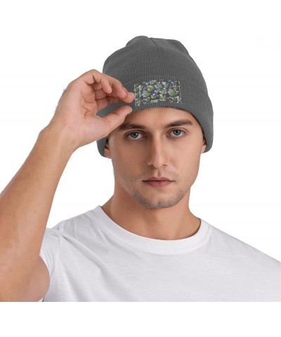 Watercolour Cactus Print Slouchy Beanie for Men Women Hip-Hop Soft Lightweight Running Beanie Adult Hats Deep Heather $10.51 ...