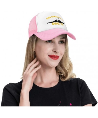 USS Donald Cook DDG 75 Flag-Trucker Hats Denim Hats Cowboy Knit hat Baseball Caps Fisherman's hat Pink $15.23 Baseball Caps