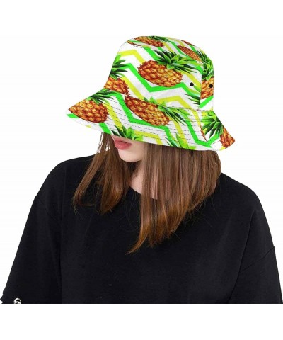 Unisex Bucket Hat Cotton Fashion All-Over Printing Marine Organism Summer Beach Sun Hat for Outdoor Cap Pineapple $11.49 Buck...