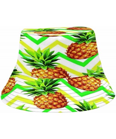 Unisex Bucket Hat Cotton Fashion All-Over Printing Marine Organism Summer Beach Sun Hat for Outdoor Cap Pineapple $11.49 Buck...