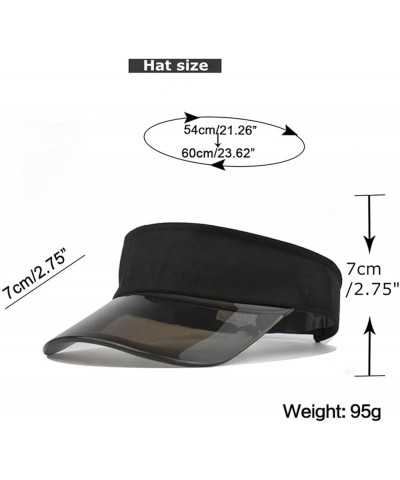 Fashion Women Solid Fashion Sun Hats Summer Beach Empty Top Transparent Visor Adjustable Baseball Cap for Sport Red $6.51 Sun...