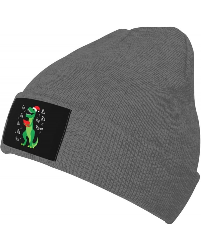 FA Ra Rawr T-Rex Christmas Carol,Cuffed Beanie for Men Women Knit Skull Cap Warm Stocking Hats Deep Heather $11.59 Skullies &...