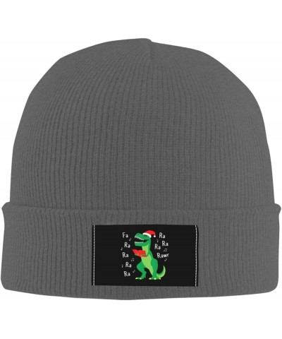 FA Ra Rawr T-Rex Christmas Carol,Cuffed Beanie for Men Women Knit Skull Cap Warm Stocking Hats Deep Heather $11.59 Skullies &...